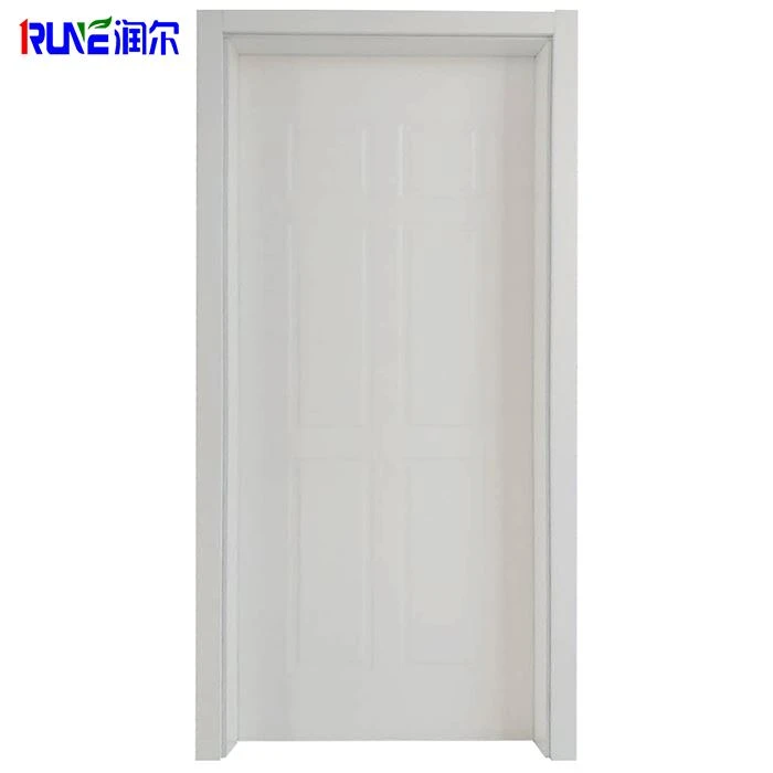 WPC Panel Door PVC Bathroom Interior Panel Door with Locks and Handles